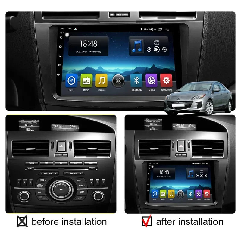 Android Car Stereo for Mazda 3 2010 - 2013 Carplay Touch Screen Car Multimedia Player GPS Mirrorlink Autoradio WIFI 4G