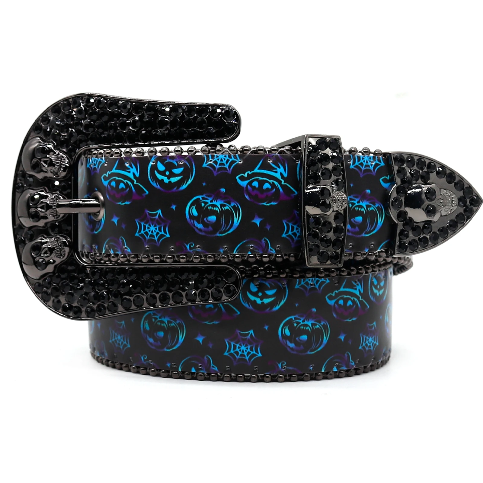 Designer Brand Western Halloween Diamond Belt With Skull Bad 