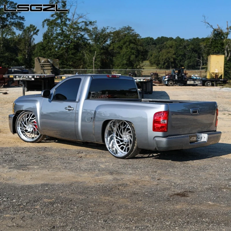 Custom Forged Track Wheel 24 26 28 Inch Polishing Wheel Deep Dish 8x170 8x180 Pick UP Suv Wheels