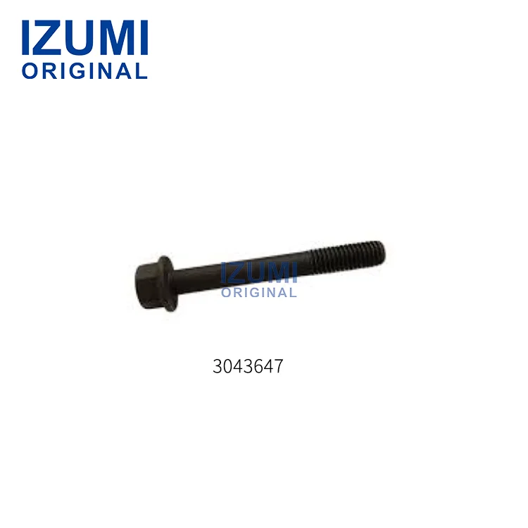 Cuid dhíogáis IZUMI ORIGIÚIL 4BT N14 NT855 le haghaidh Cummins, Cuidíonna Inneall: Screws Cap Ceann Flannga Heicsaingil 3043647