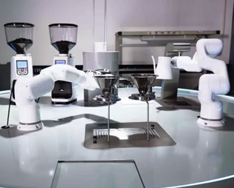 Robotic Coffee Making Machine 6 Axis Robot Arm Barista Cafelat Robot Coffee