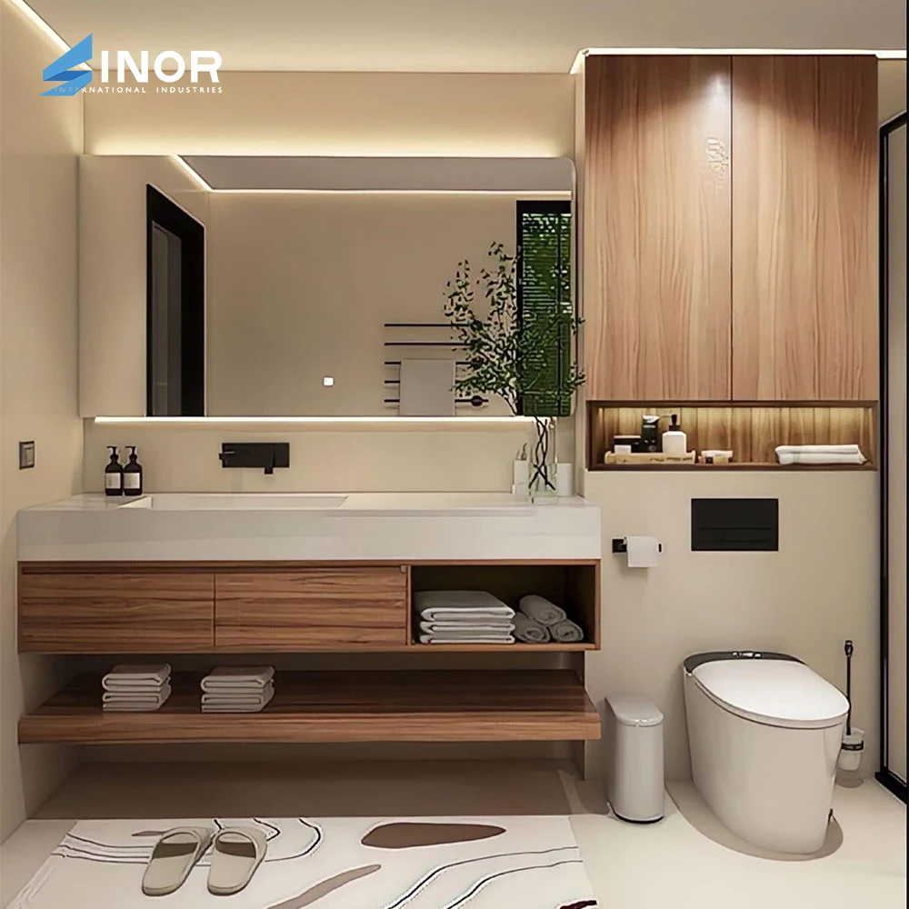 Contemporary Custom Bathroom Vanity with Optional Built-In Ironing Board  and Steam Function, image size:1000x1000