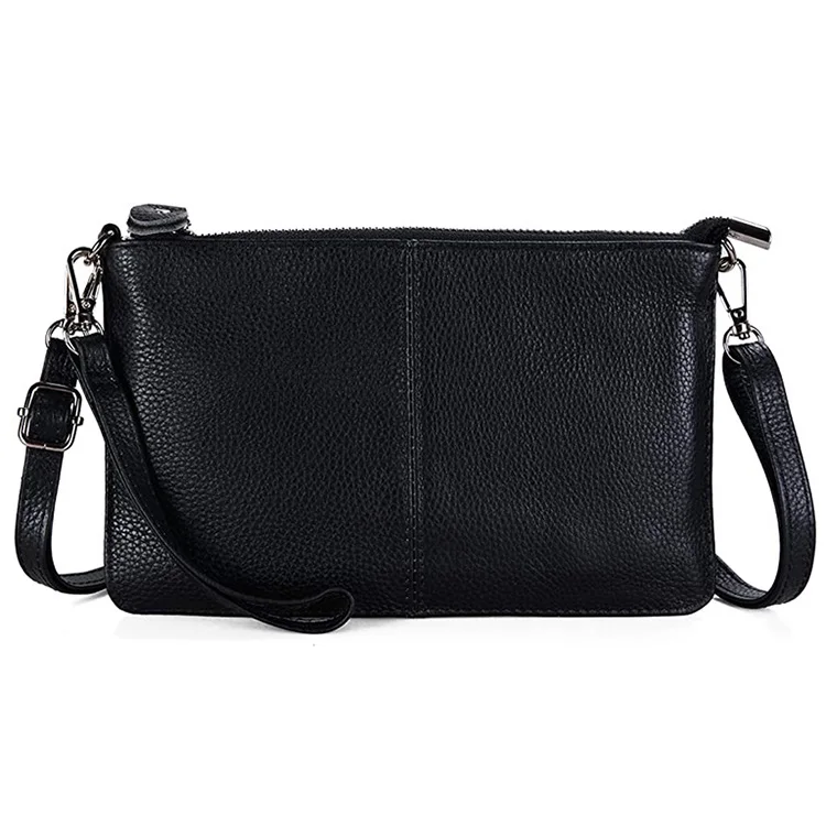 black leather mini bolsa