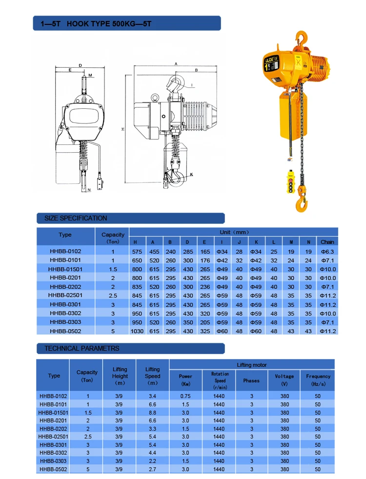 Ulide Electric Chain Hoist Liftket Crane Paranchi A Catena 4 Ton Engine