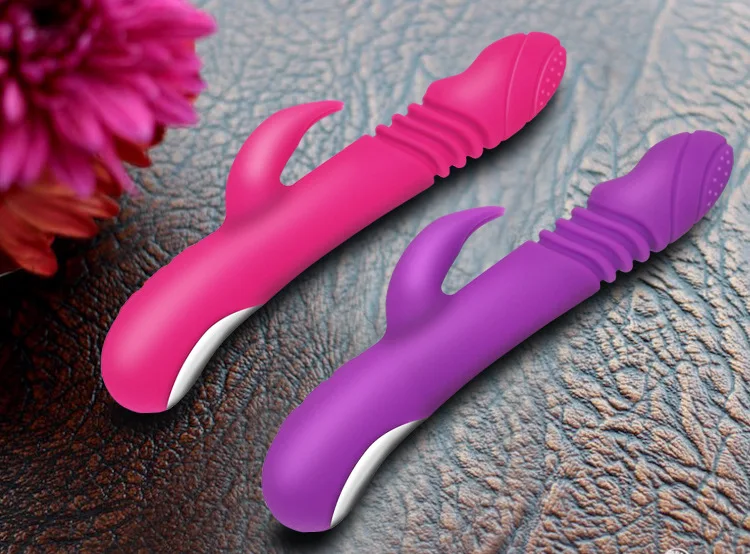 Flexible Rabbit Vibrator Self Heating Medical Body Safe Silicone G Spot  Vibrator