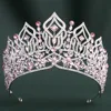 Thick silver white diamond-light pink diamond