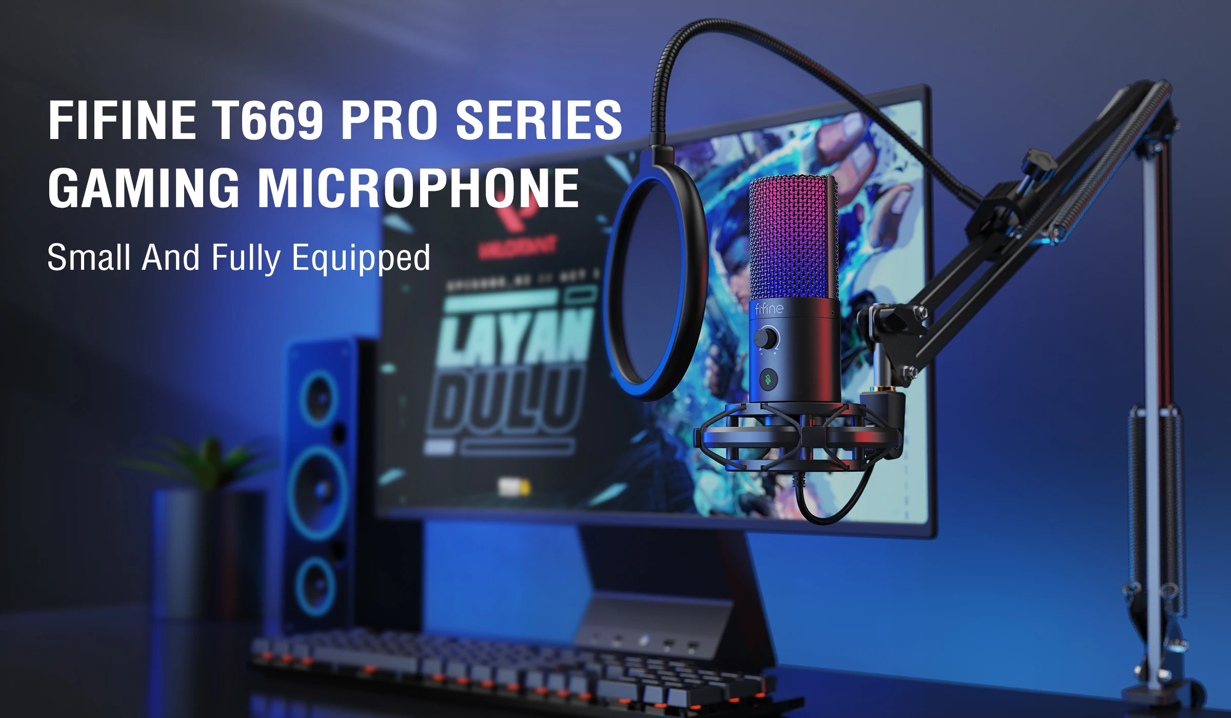 Fifine T669 Pro Gaming Rgb Condenser Microphone Professional Live ...