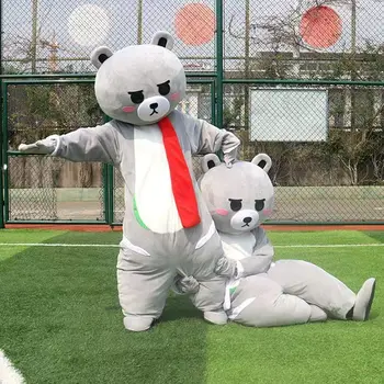 New Commercial Cosplay Grey Bear Mascot Advertising Party Animal Cartoon Character Costume Kids Adult