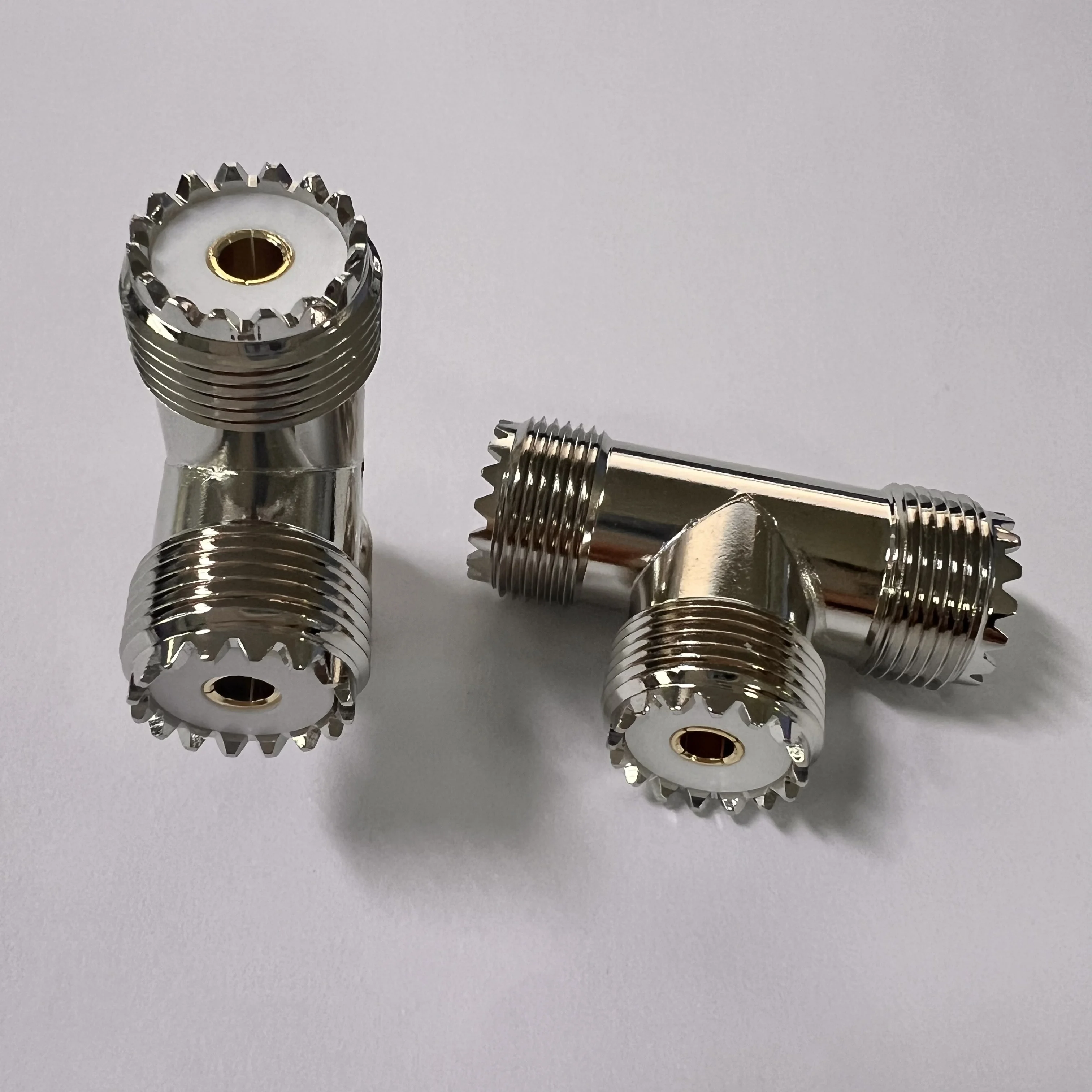 Top Sale Good Quality UHF-KKK Connector Adapter UHF Female to Female to Female UHF Adapter supplier