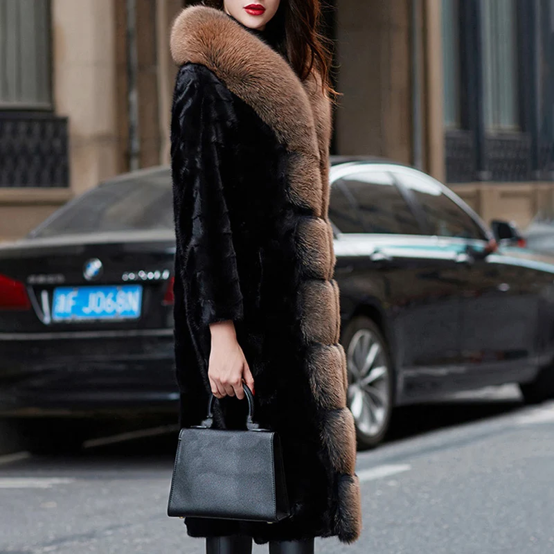 2021 New Winter Long Thick Fur Jacket Women Luxury Real Mink Fur Coat ...