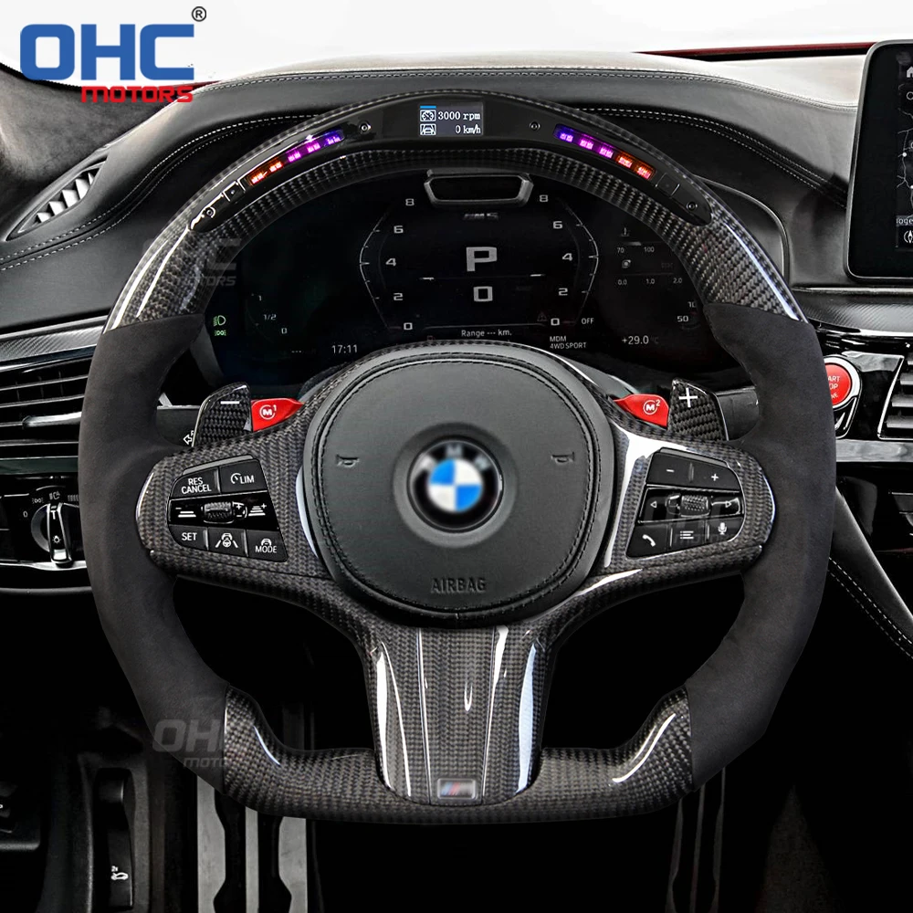 BMW 8シリーズ 850i対応 Mスポーツステアリングホイール LEDカーボン