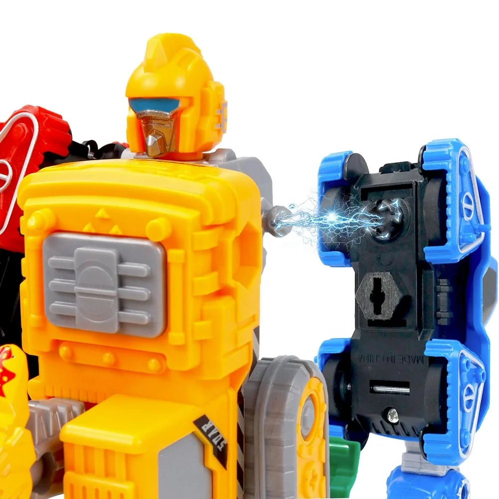 5 in 1 合金変形ロボットおもちゃ 恐竜エンジニアリング車両アクション