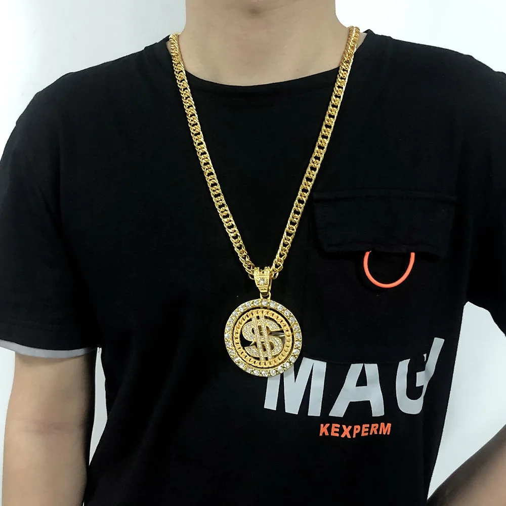 Hip Hop Necklace Jewelry Dollar Sign Pendant Necklaces