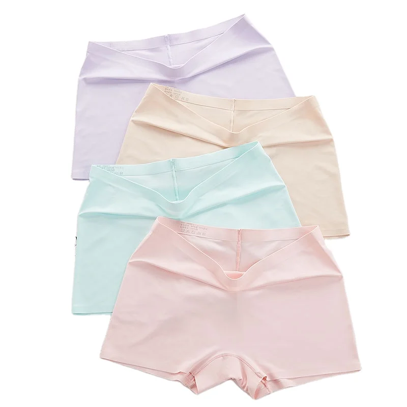 woman ice silk low-waist boyleg underwear