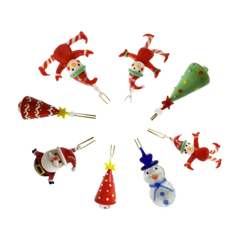 2023 New Arrival Handmade Hanging Murano Christmas Lampwork Glass Figurine Ornament