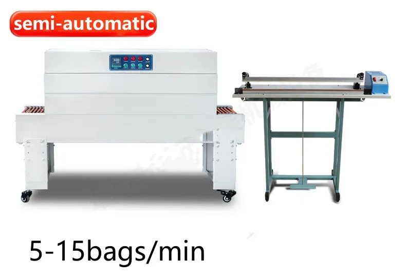 Semi Automatic Shrinking Seal Shrink Wrapping Machine 2 In 1 Shrink