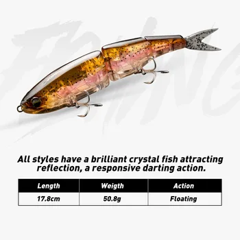 Cheery High Quality Segmented Swimbait 18CM 51G Floating Big Game Swim Bait Fishing Bait Pencil Lures Artificial Hard Lure Fishi – Soft Lure – view 4