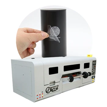 LETOP Desktop 30CM Width With CMYK White Varnish Waterproof Inkjet Digital UV Sticker Printing Machine For Sale