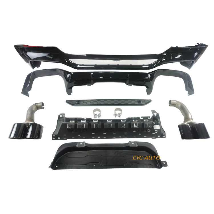 Auto X4 Series Upgrade Diffuser for BMW G02 X4M Rear Diffuser with Pipe Car Parts Bodykit