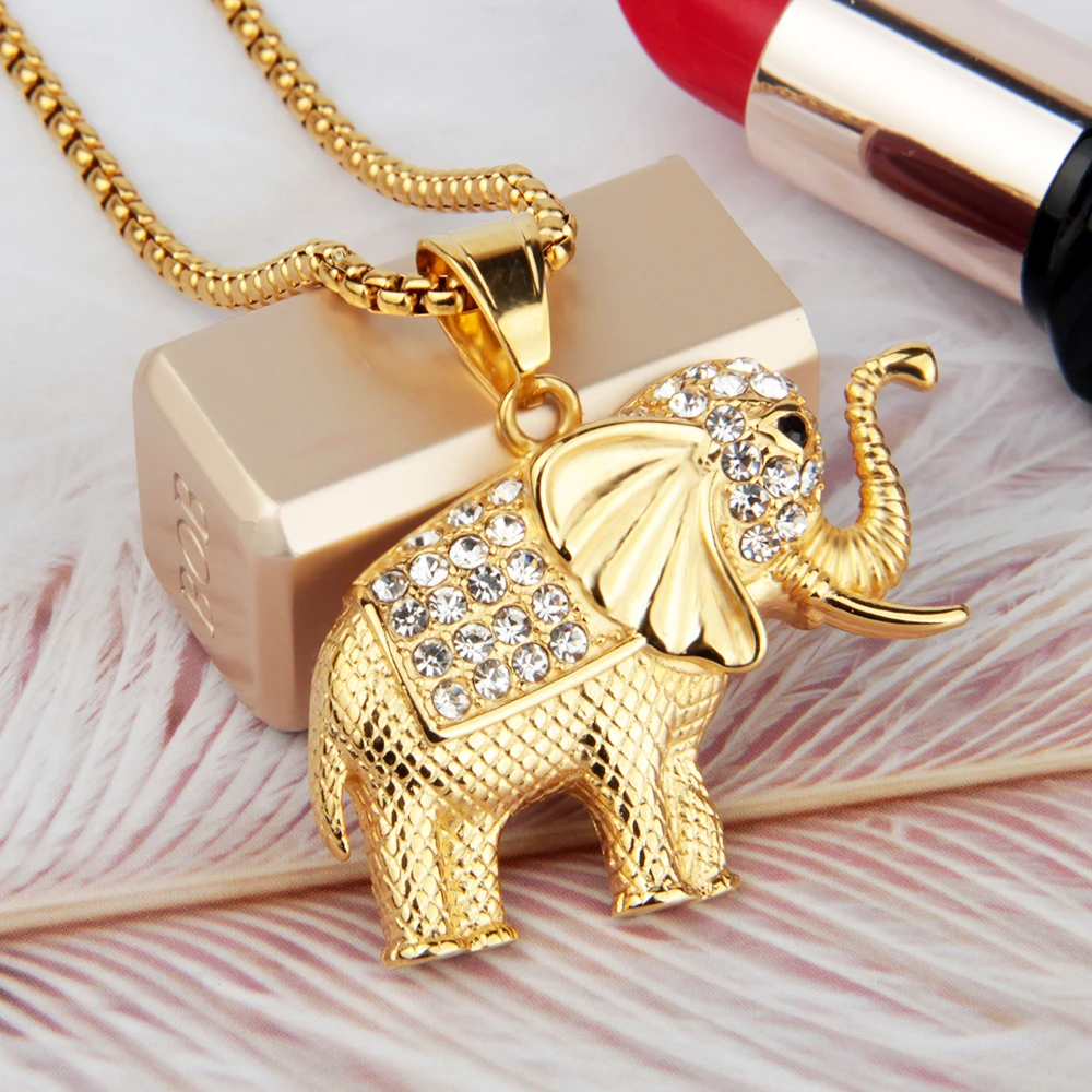 Gold Plated Elephant Pendant Perfect Party Jewelry Gift