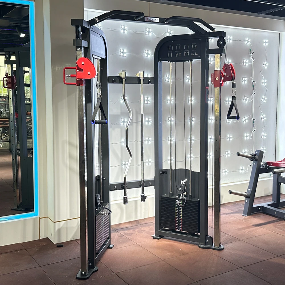 Gym Machine Adjustable Pulley Multi Functional Trainer Strength Training Dual Cable Crossover Functional Trainer Gym Equipment