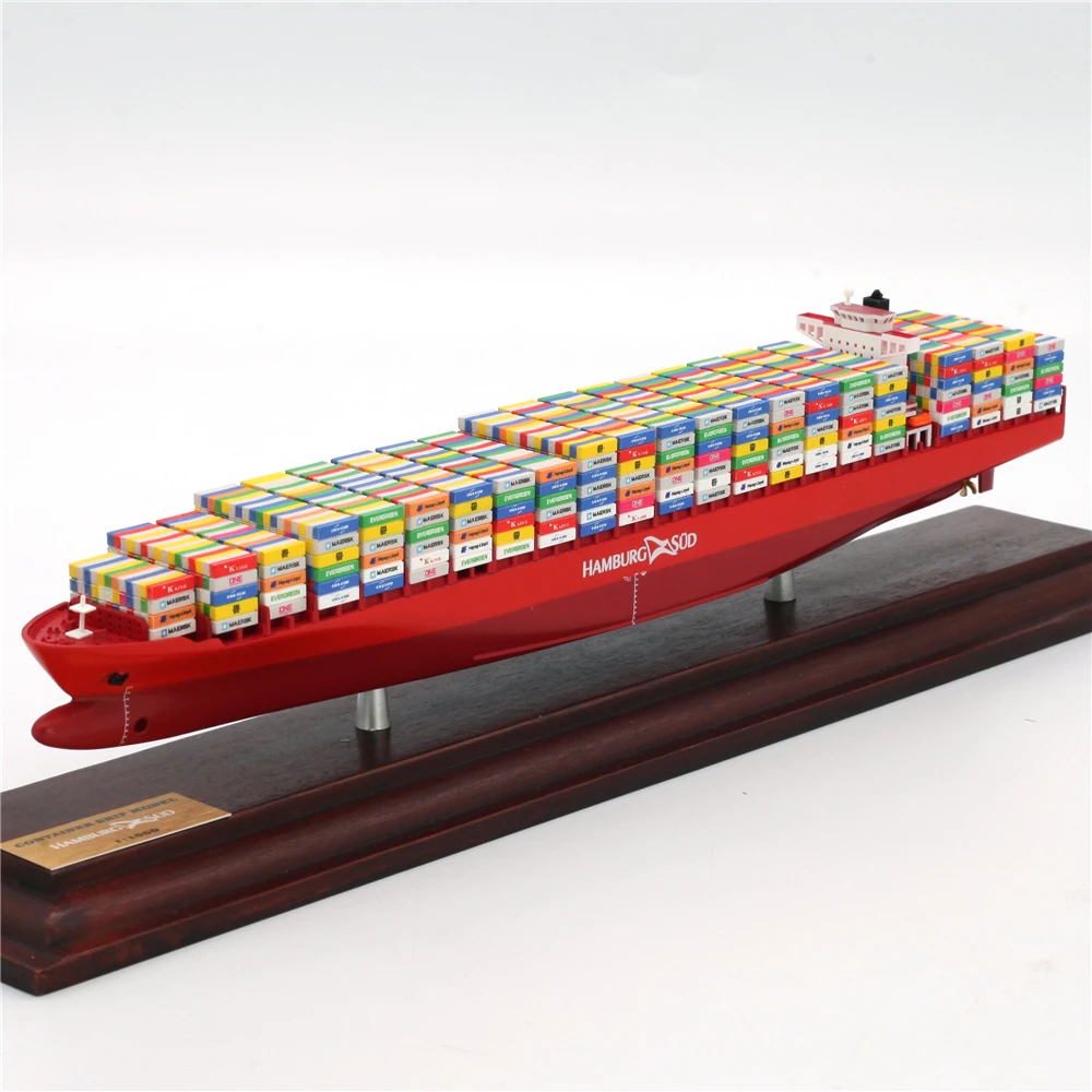 【A】35cm Hamburg Sud container ship model Custom shipping scale model O.A.S ship model