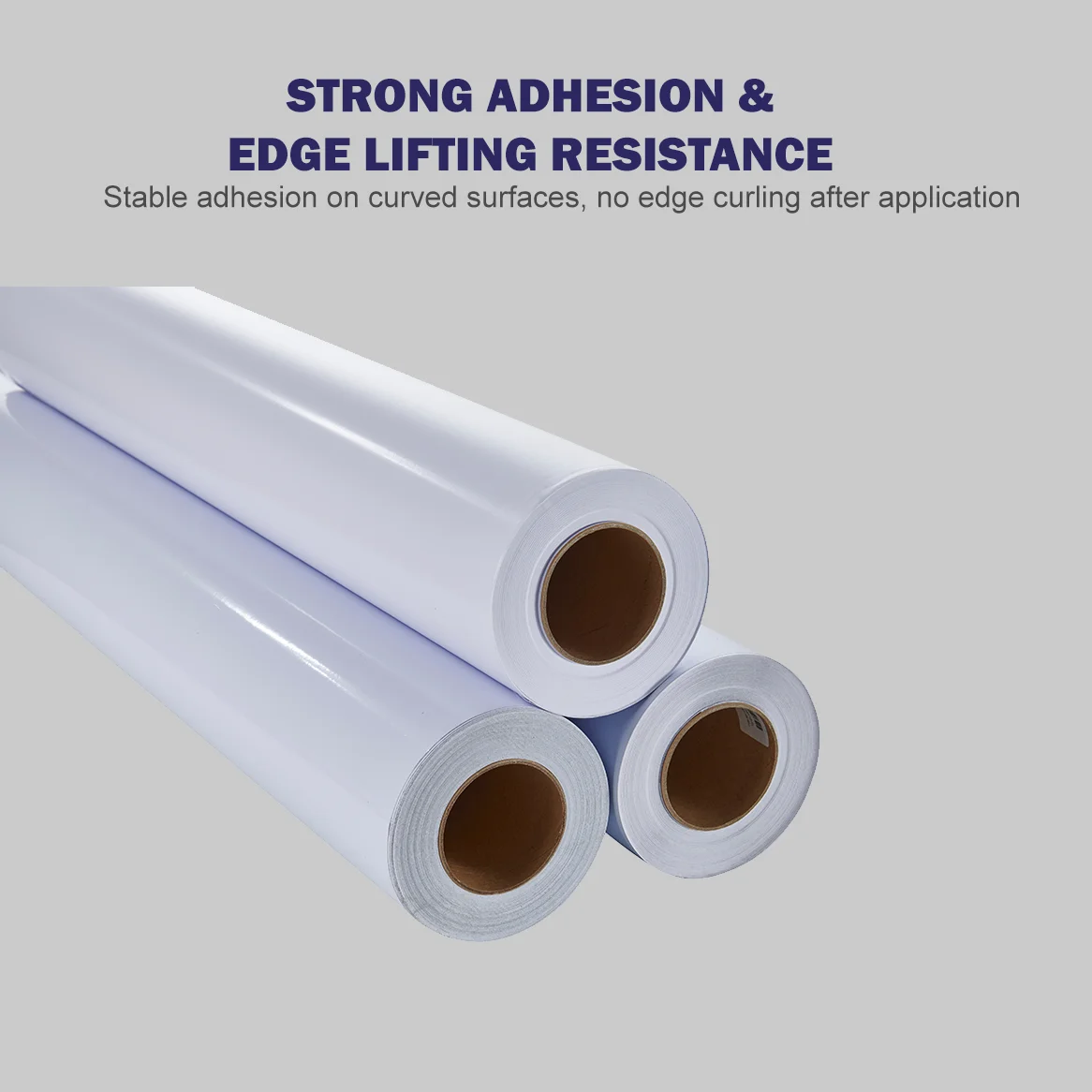 In Stock Year-Round 1-Year Removable Eco-Solvent Printable Self-Adhesive Vinyl 100mic White Glue Advertising Material, Hot Item