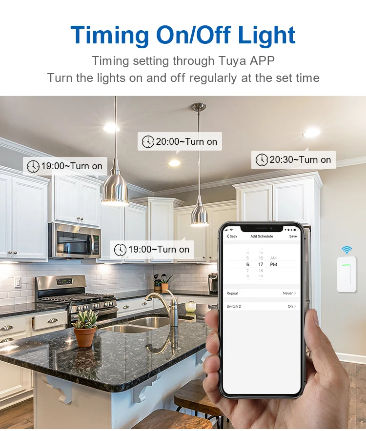 Etl Us Google Interruptor Electrical Smart Switches Tuya Wifi Switch