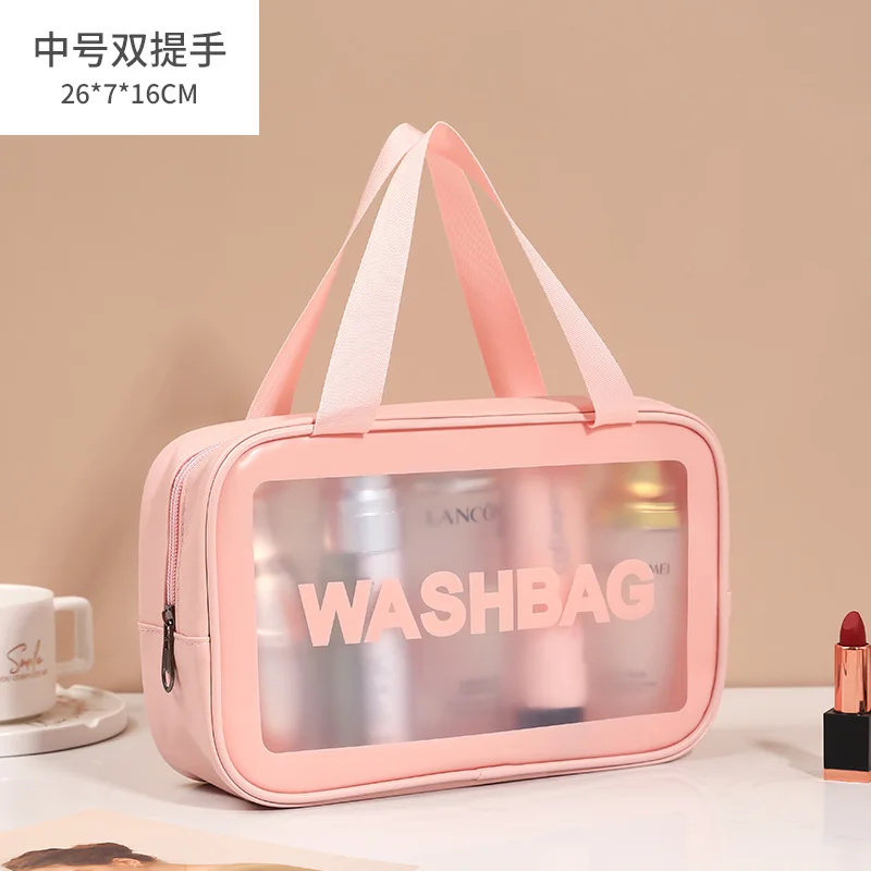 Buy Awestuffs Luxury Cosmetic Bag - Makeup Bag, Portable Waterproof PU  Leather Travel Makeup Bag (Pink) Online at Best Prices in India - JioMart.