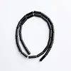 Black onyx tube beads approximately 4x13mm