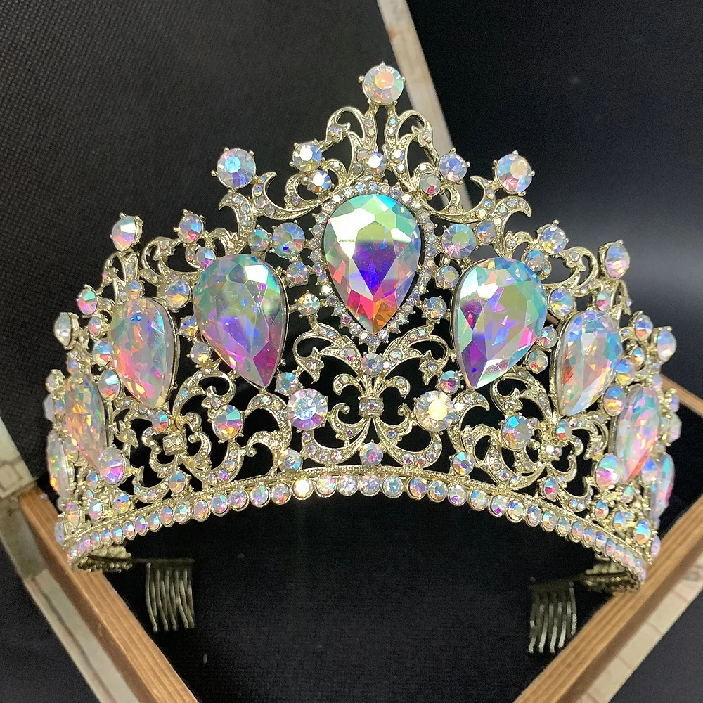Custom Silver Royal Baroque Round Princess Handmade Crystal  display picture 3