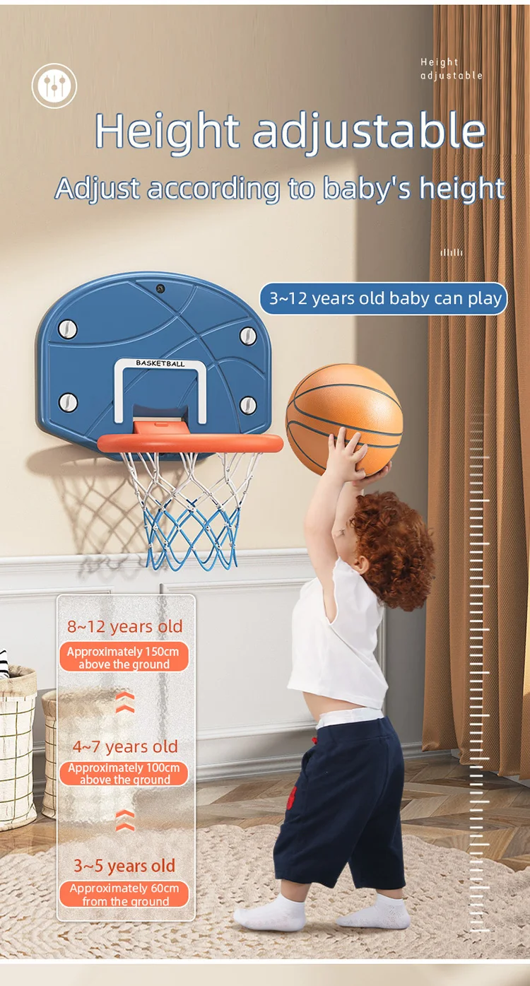 Colorful indoor plastic sucker large basketball board for teenagers and children