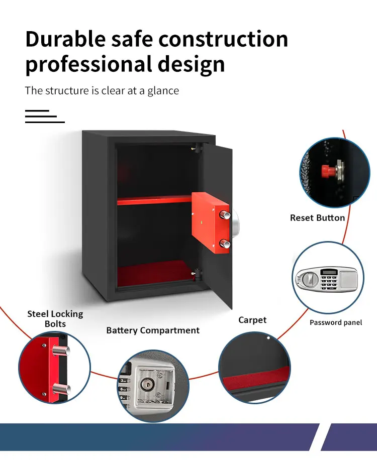 CEQSAFE Factory Price Intelligent Metal Hotel Safety Box Digital Electronic Safe Box Mini Safe supplier