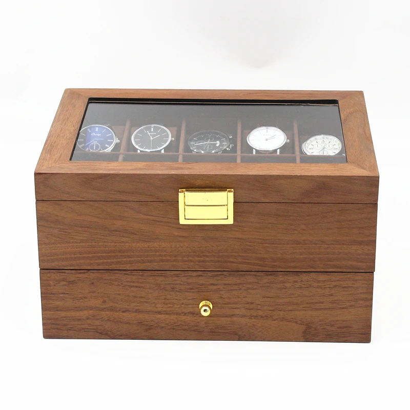Top Grad Luxury Watch Case With 20 Slots Walnut Wood Watch Storage