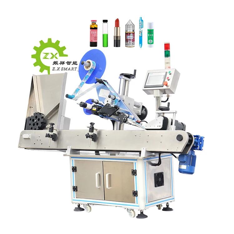 Горизонтальные флаконы круглые бутылки онлайн самоклеящаяся машина для маркировки ампул
