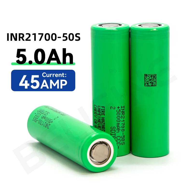 21700 50S 5000mAh 3.7V High Discharge Cylindrical Lithium Ion Drone Battery  21700 High Performance Battery for Drones