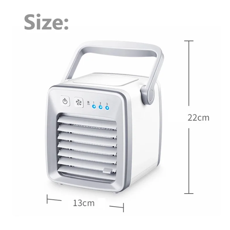Portable Mini Water Cooler Fan Smart 5V USB Technology Quick Delivery OEM USB Air Conditioner Button Control for Car Outdoor