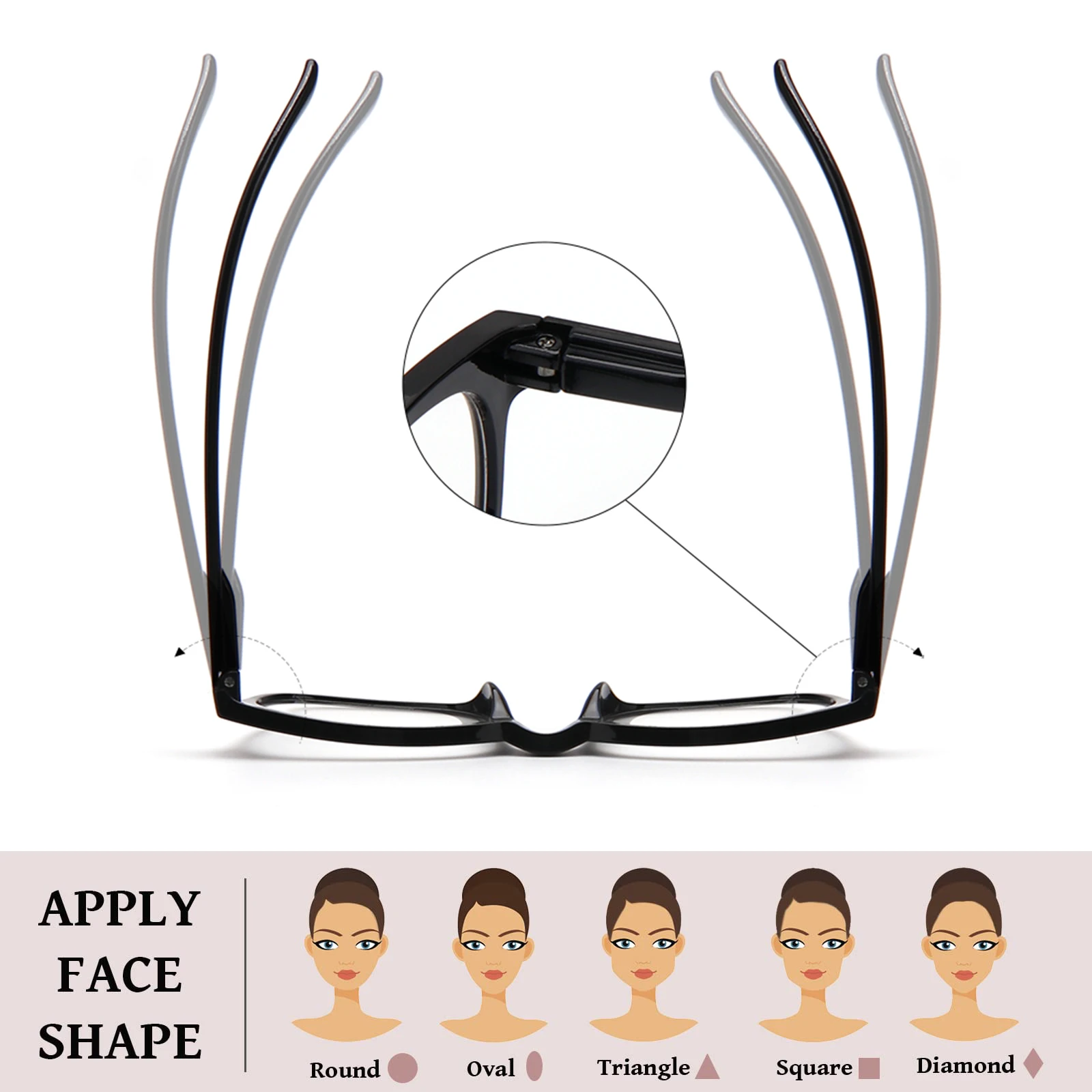 Frame Spring Hindge Wholesale Promotion Narrow Frame Spring Hinge Rectangle Popular Plastic ...