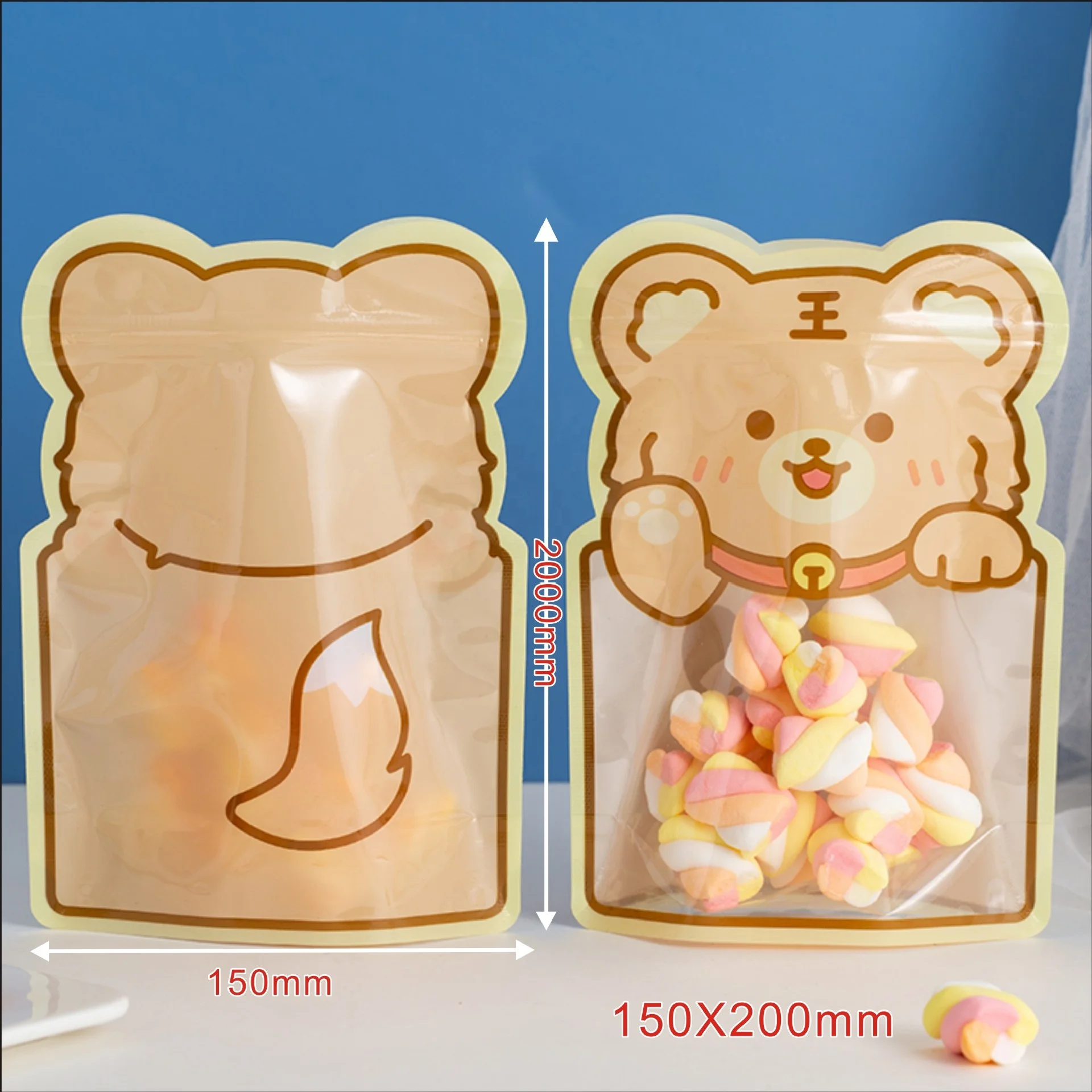 Custom 3.5g 7g 14g 28g flower hologram smell proof ziplock unique special shape die cut mylar bags for cookie candy gummy details