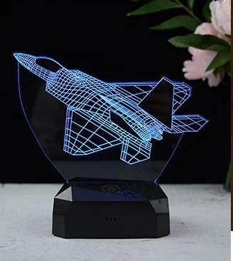 Rechargeable Night Lamp RGB Remote Control Children Night Light 3d Bedside Lamp 3d Optical Illusions Led Night Lamp