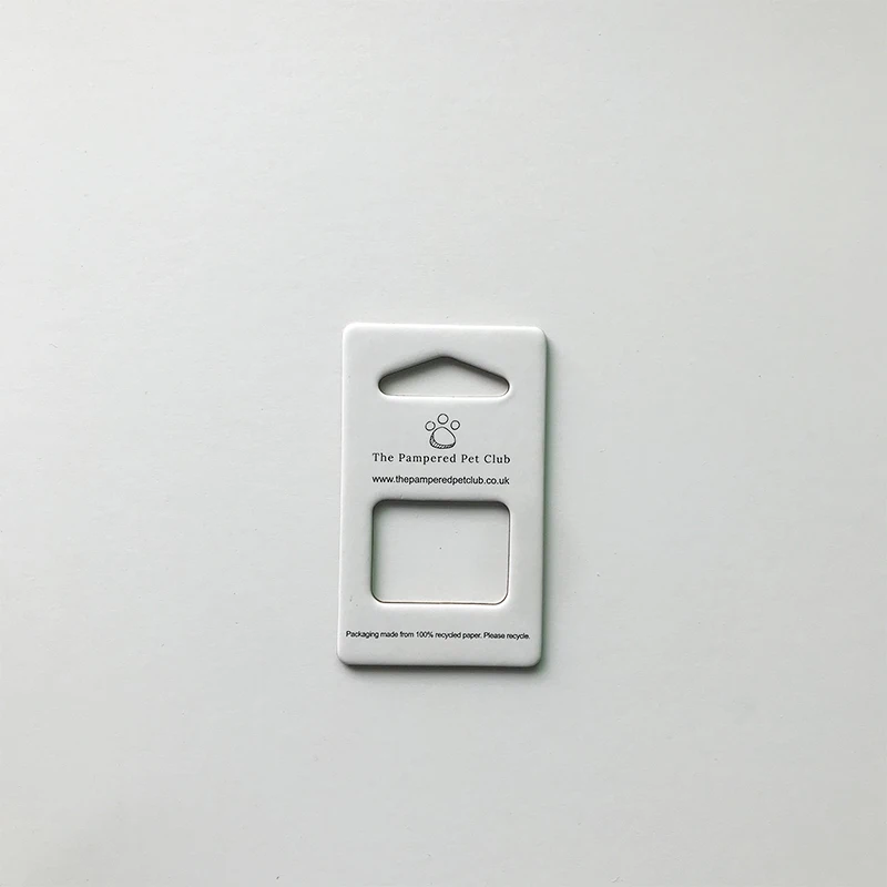 Eco Friendly Cardboard Collar Hangers Paper Hangers For Pets Collars Leash Displayed