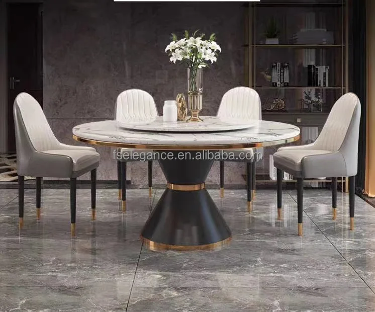 cheap en marbre rose gold console nordic side modern italian marble stainless steel dining table