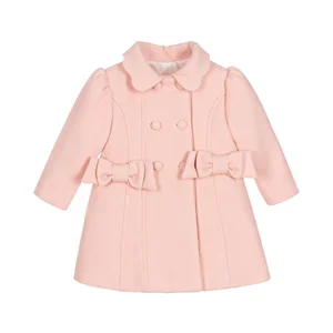 Casual Korean Style Printed Cotton Jacket for Toddlers Winter Long Overcoat with Turndown Collar Children's Baby Outwear