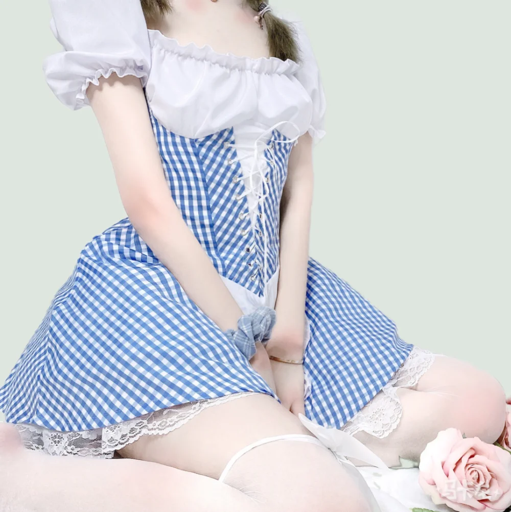 KOLENSA Japanese Ladies Anime Maid Apparel Outfit Cosplay Costume Dress Girls Sissy Fancy French Apron Maid Clothes KOLENSA Japanese Ladies Anime Maid Apparel Outfit Cosplay Costume Dress Girls Sissy Fancy French Apron Maid Clothes