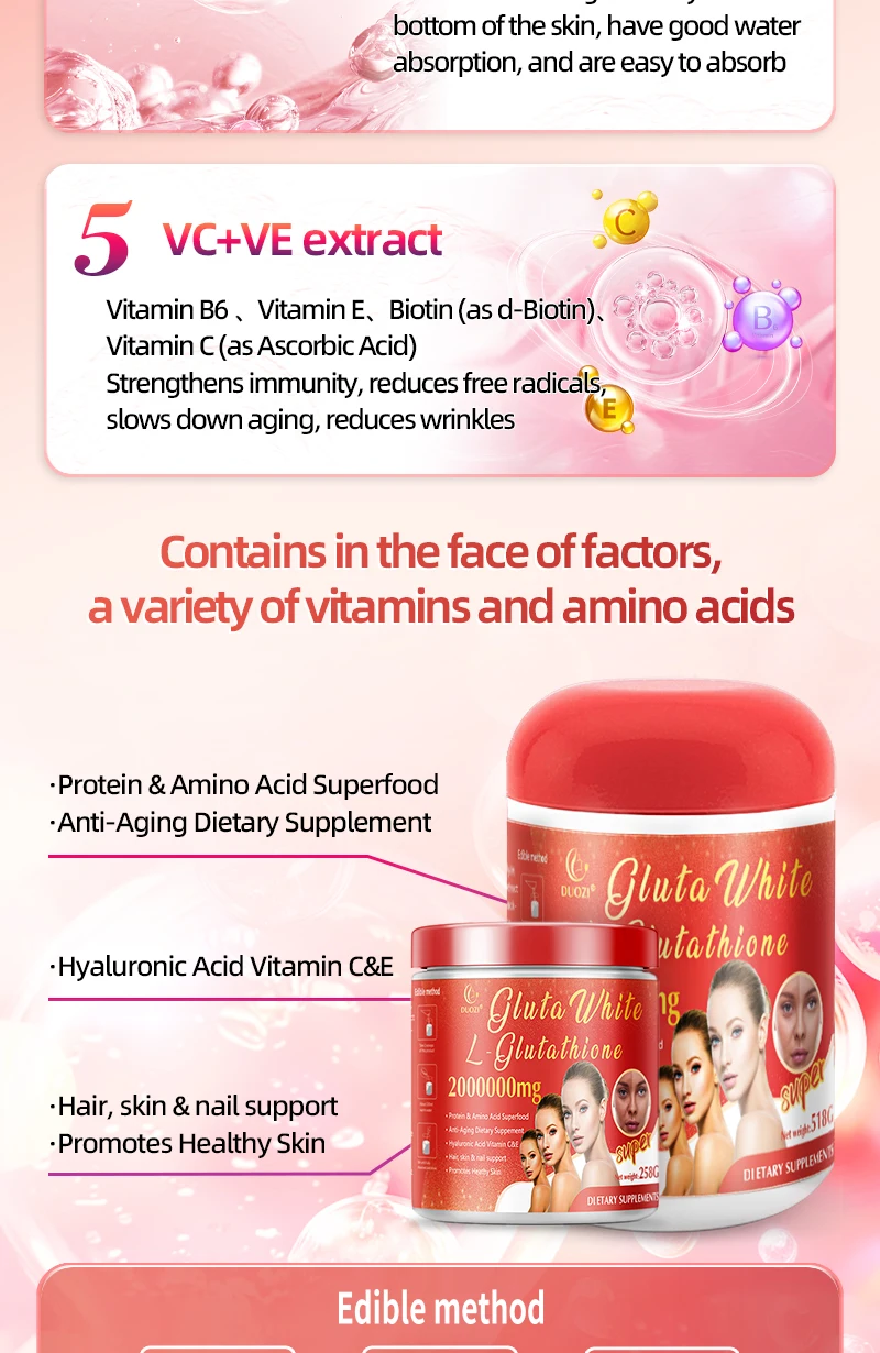 glutathione powder for face manufacturer in china Premium 2000000mg L-Glutathione Brightening Skin Fighting Aging Ideal for Skin Care Visible 20 Days featured_new arrivals Eleone by Bolt Glutathione Pack Size:Pack of 6