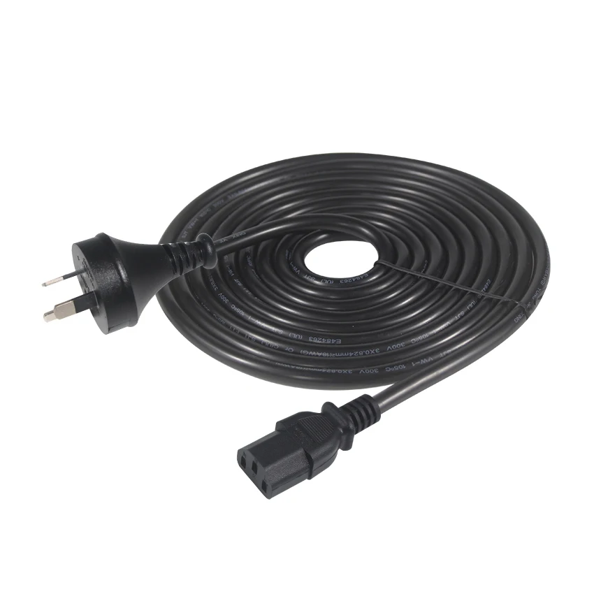 Australian 3 Pin Plug Socket Connector Power Cord Cable 14Awg C13 Plug Cord for Computer