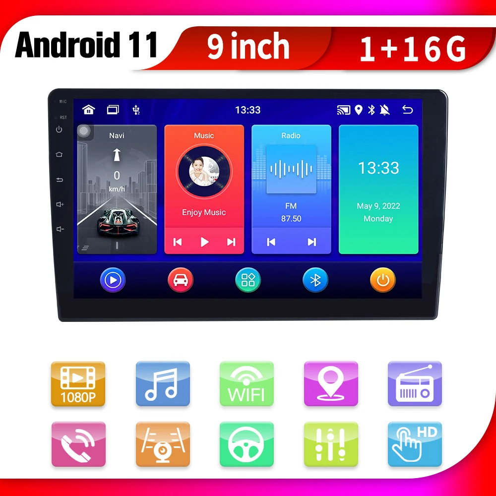 Factory Cheap Price EQ FM Radio Mirror Link GPS Wifi SWC BT Android 10 MP5 2 Din 9 Inch Car MP5 Players