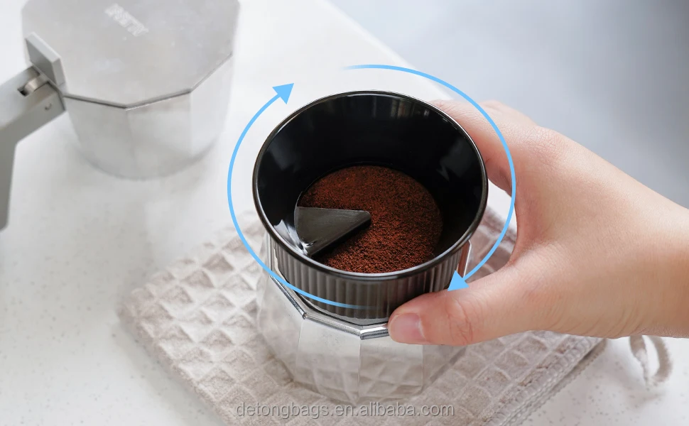 Moka Pot Dosing Funnel,Stovetop Espresso Coffee Maker Distribution Tool ...