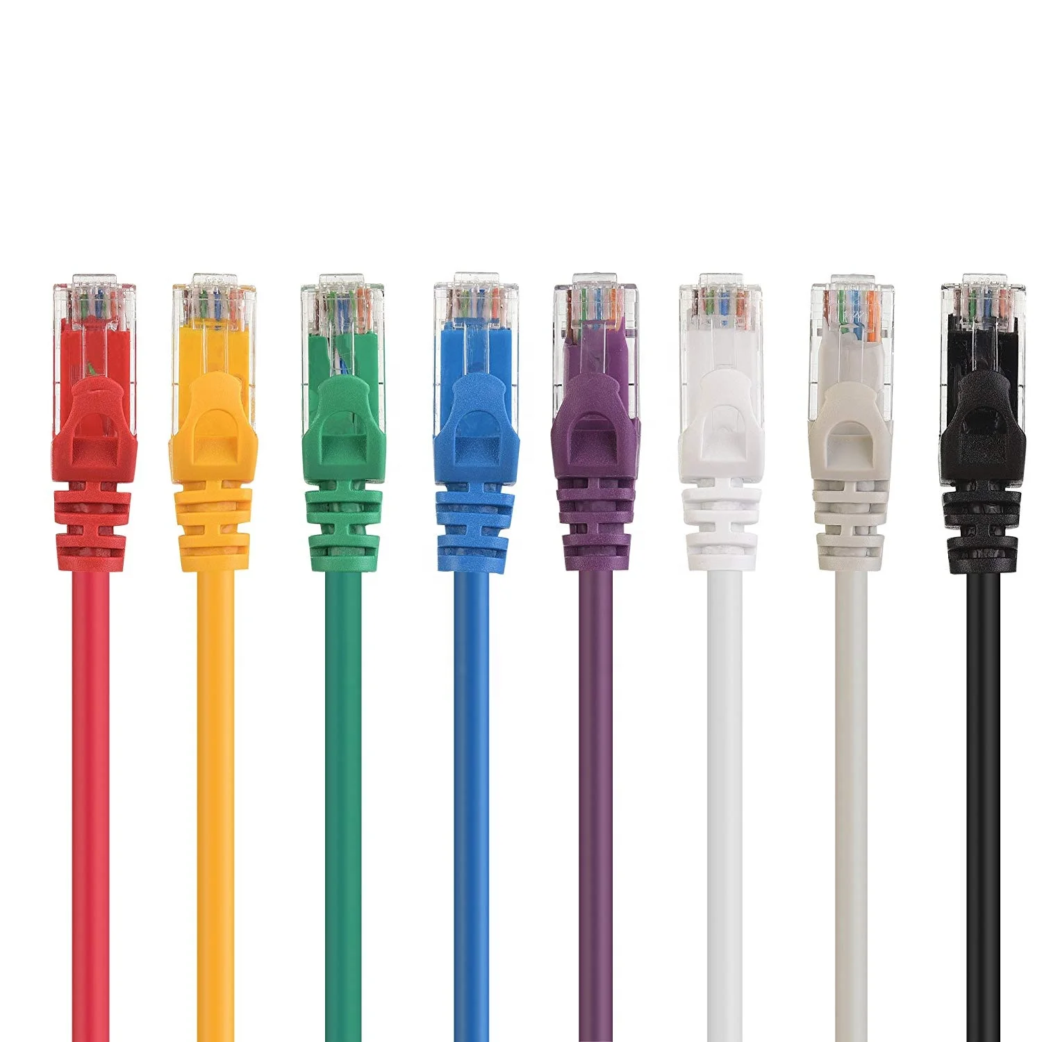 Ethernet Cat 6 Lan 5e Cat6 50 Ft Flat 7 Cat6a Patch Cord Shielded Rj45 ...