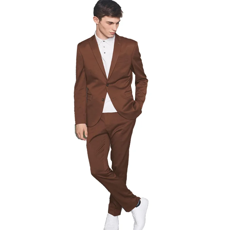 Buy Men Brown Tailored Knit Trousers Online